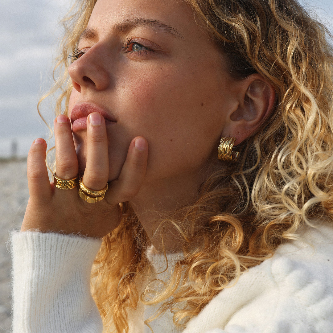 Magela – Organic Earrings in Stainless Steel | Timi of Sweden