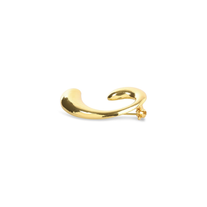 Novelia – skulpturel broche, guld | Timi of Sweden