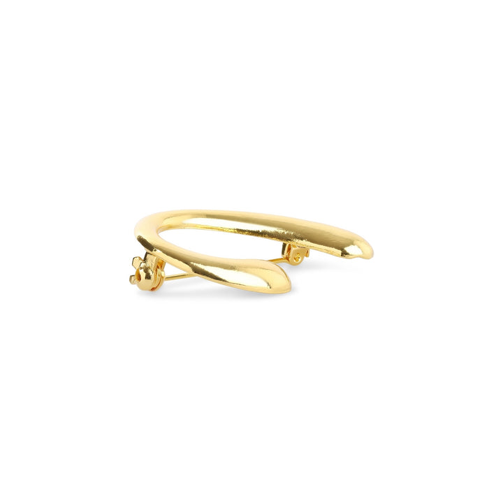 Novelia – skulpturel broche, guld | Timi of Sweden