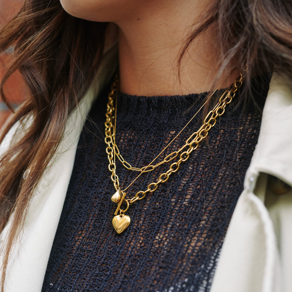 Eira – link chain necklace in stainless steel, gold | Timi of Sweden