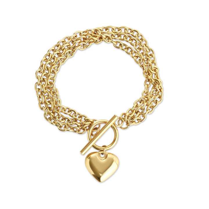 Emilia - Heart Chain Bracelet Stainless Steel