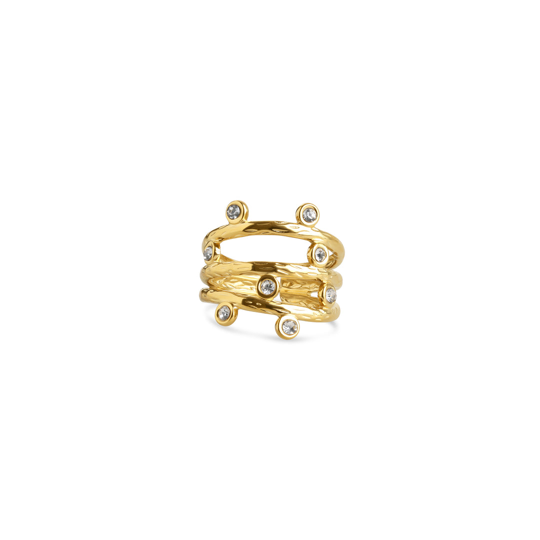 Bahi - Crystal Wrap Ring Stainless Steel