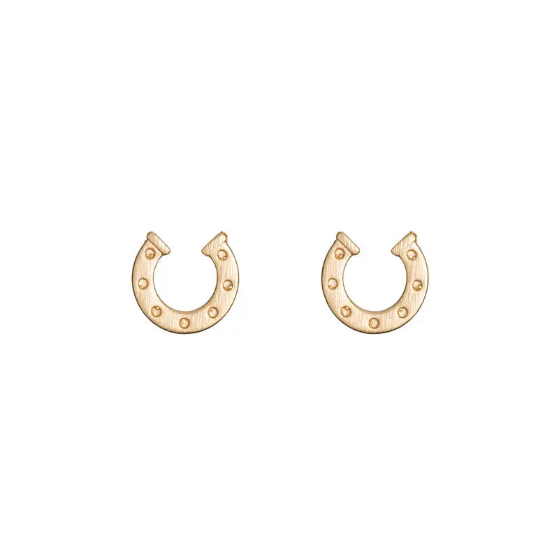 Horse Shoe Earrings Gold
