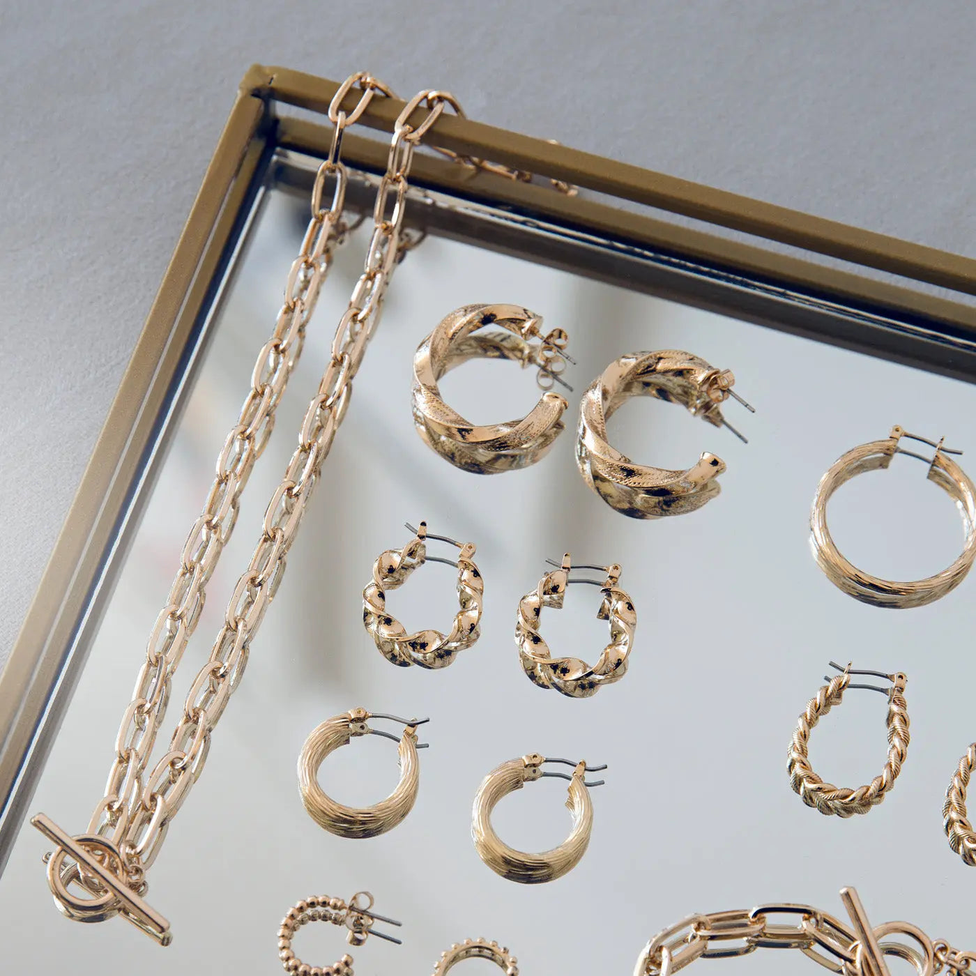 Chunky Twisted Hoop øreringe