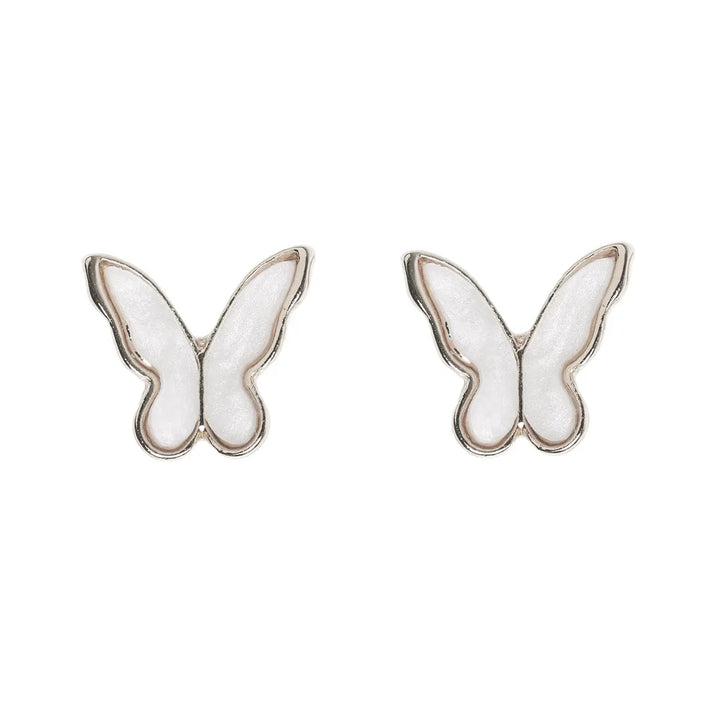 Butterfly Stud Earrings Silver