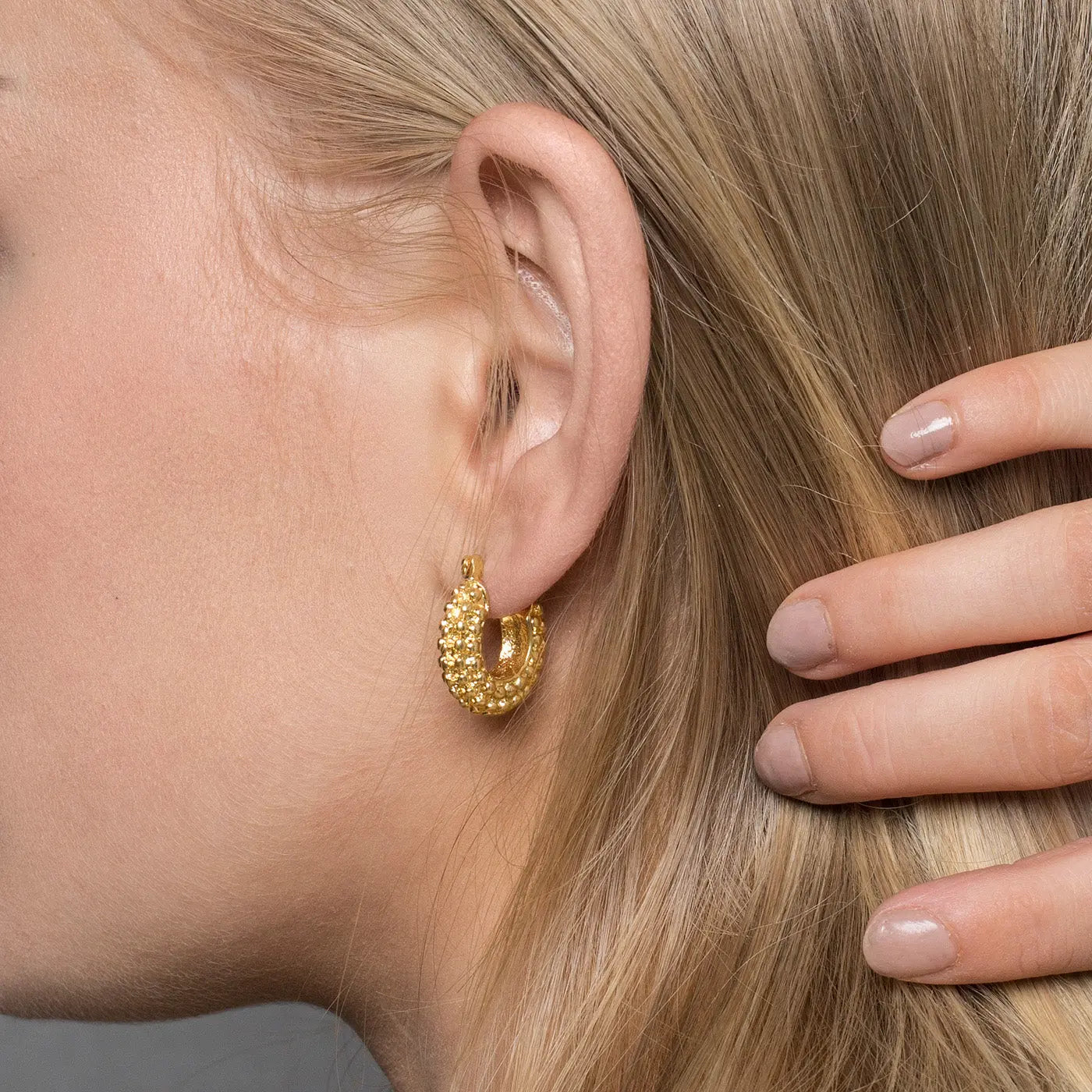 boblende chunky hoop ørering