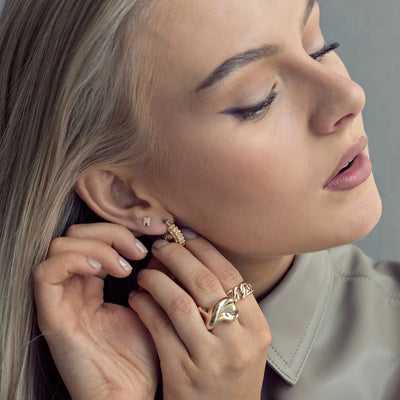 boblende chunky hoop ørering