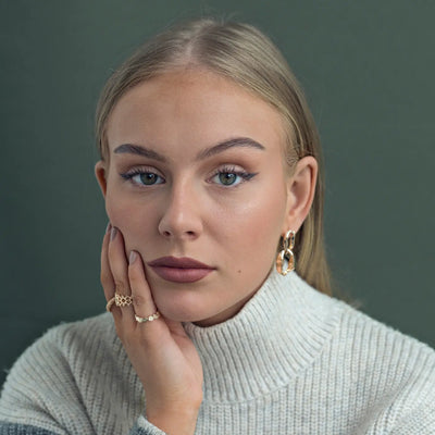 Økologiske Double Hoop øreringe