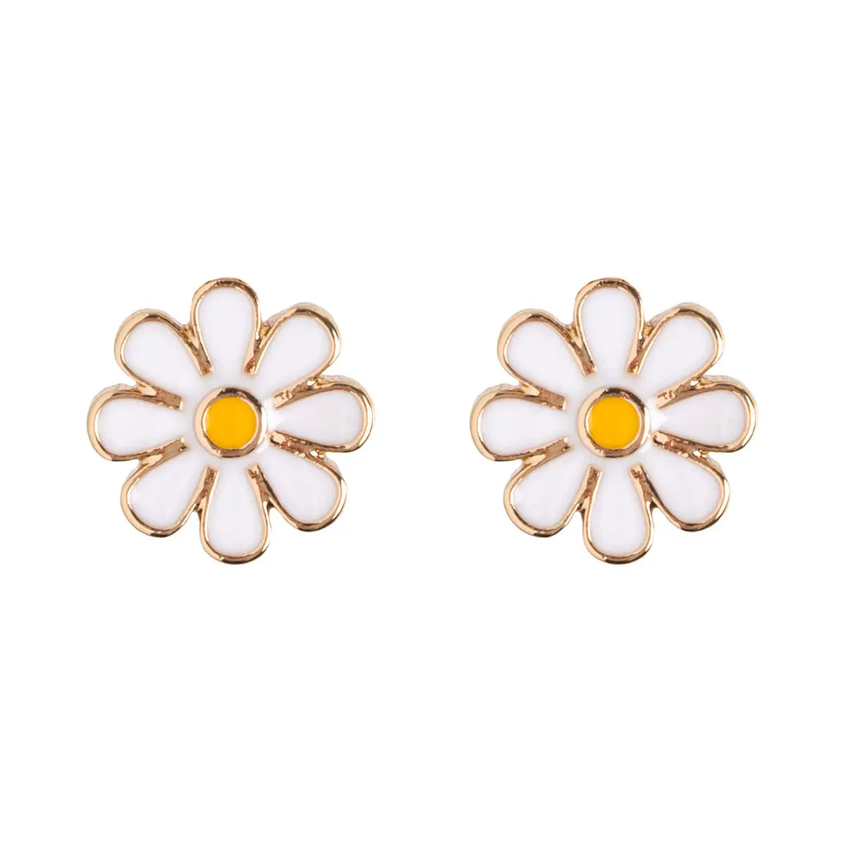 Enamel Daisy Stud Earrings Timi of Sweden