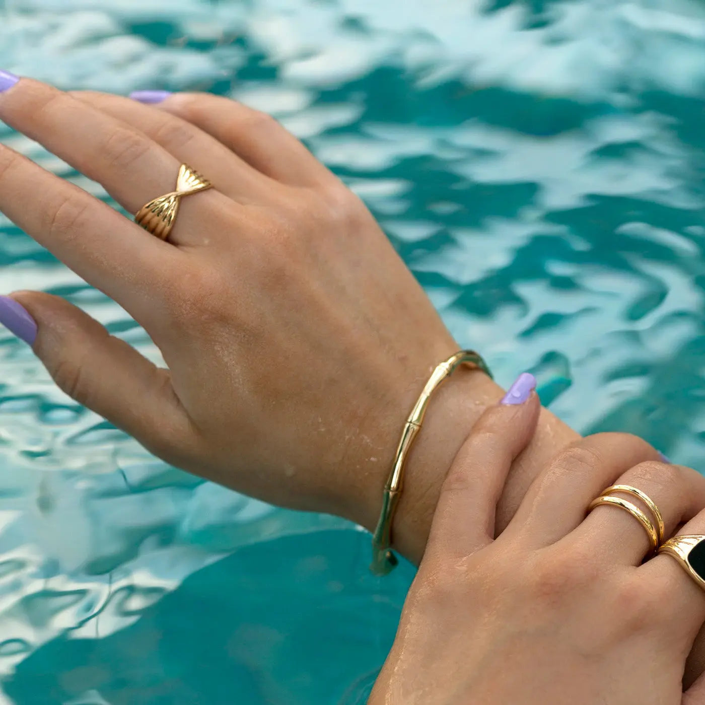 Foldet Rays Ring
