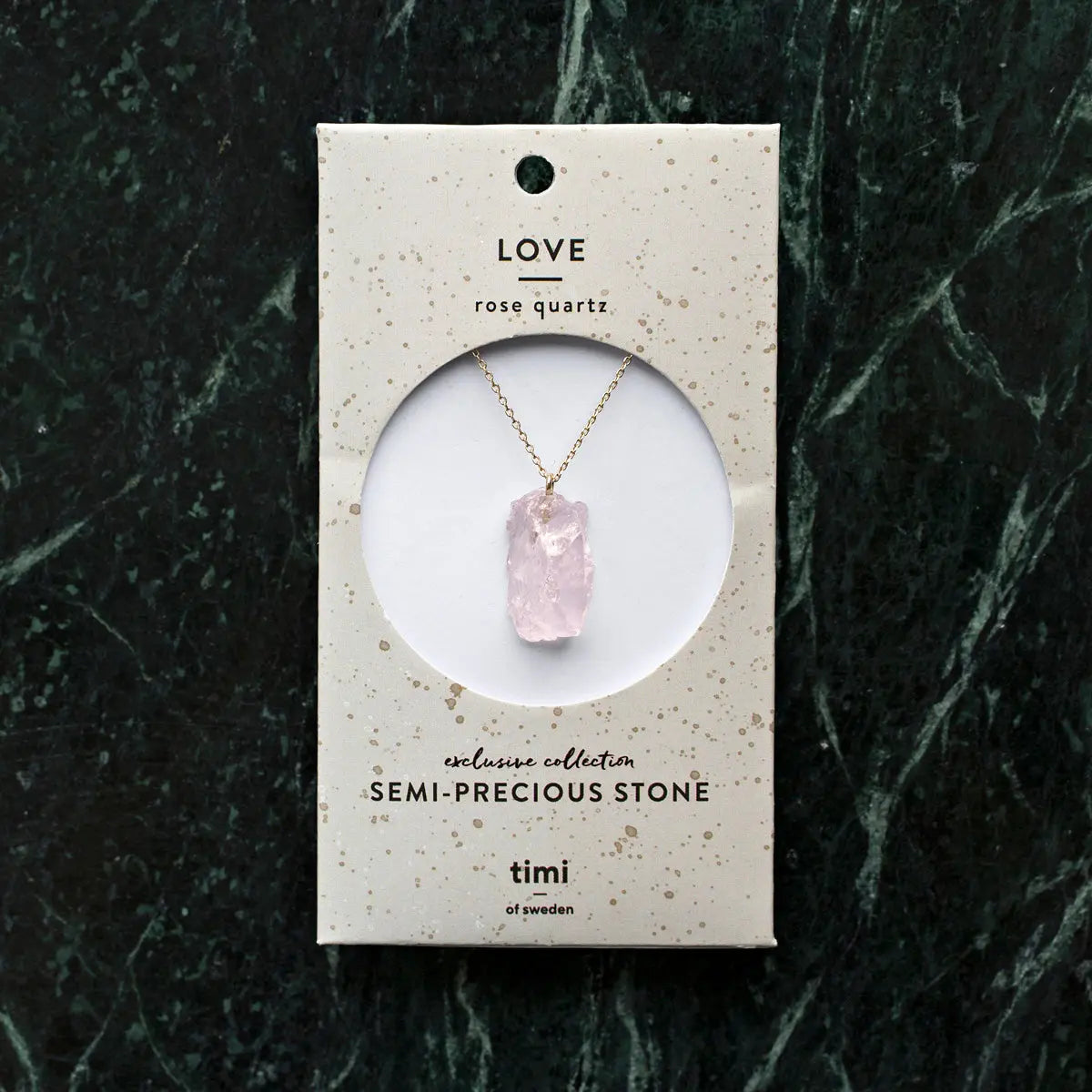 Rose Quartz earring and necklace set