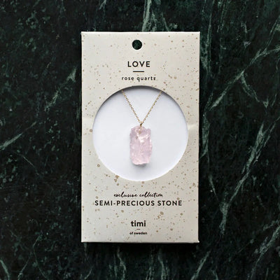 Rose Quartz earring and necklace set