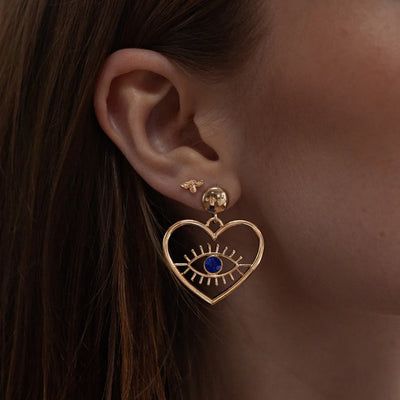 Suzy - Evil Eye Heart Stud øreringe