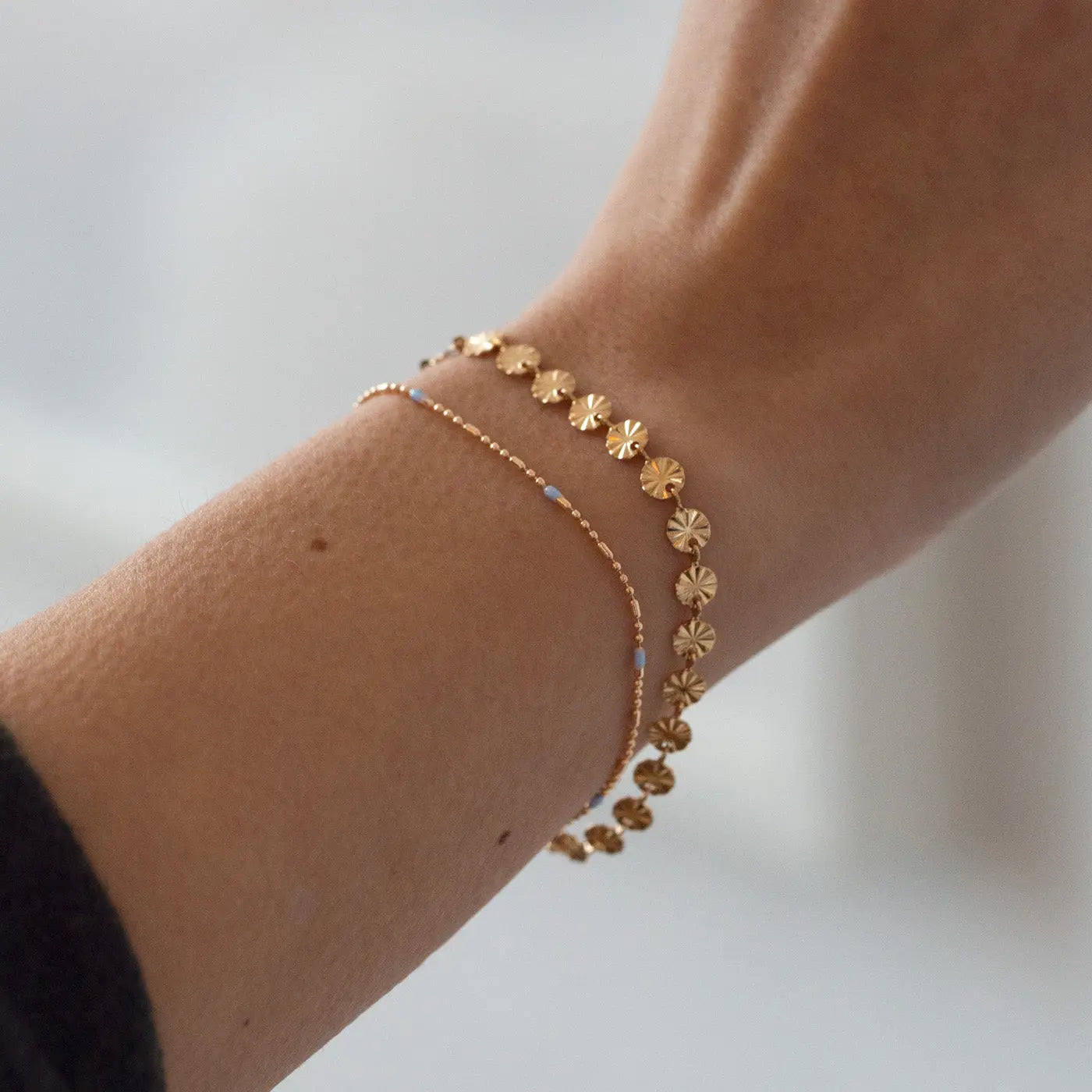 Skinnende solplade armbånd