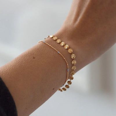 Skinnende solplade armbånd