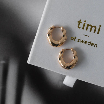 Iris - Gold Hoop øreringe