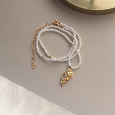 Ellie - Sea Shell White Beads Halskæde