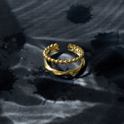 Caroline - Dobbeltforet ring i rustfrit stål