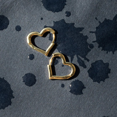 Scarlett - Heart Hoop Ørering i rustfrit stål